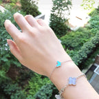 [MIRA]BUTTERFLY TURQUOISE BUTTERFLY BRACELET SILVER