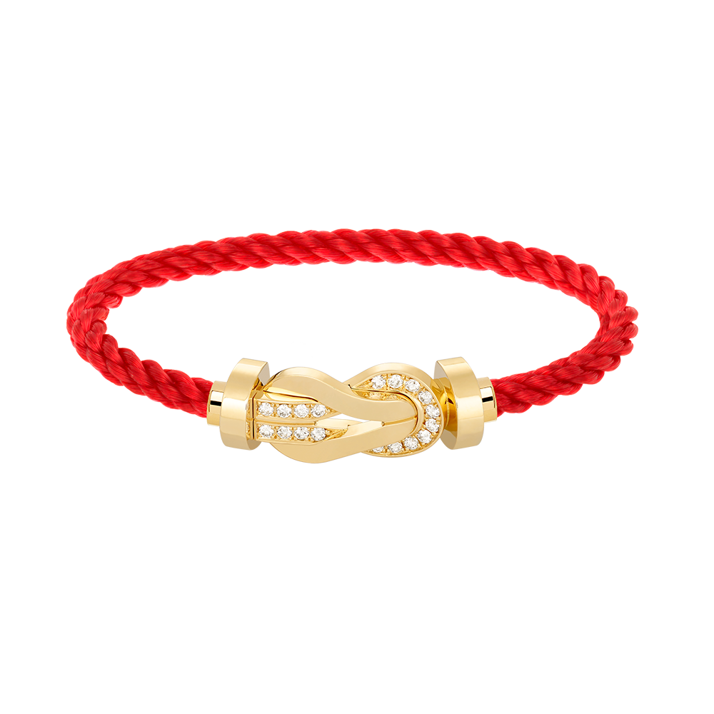 [MIRA]CHANCE LARGE 8 FIGURE BUCKLE HALF DIAMOND BRACELET GOLD
