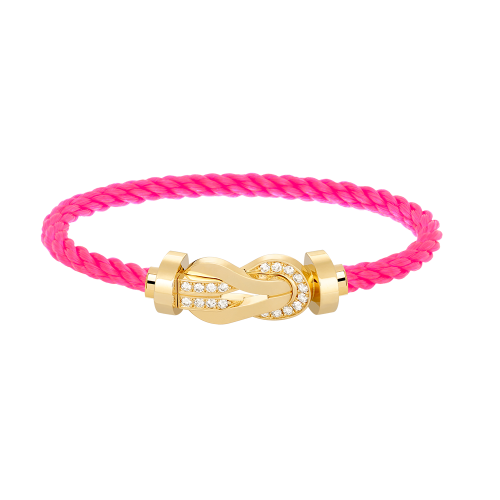 [MIRA]CHANCE LARGE 8 FIGURE BUCKLE HALF DIAMOND BRACELET GOLD