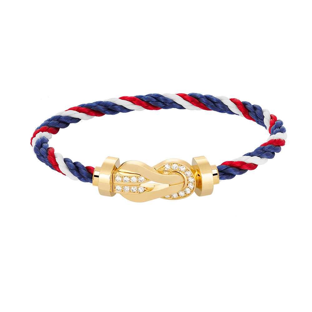 [MIRA]CHANCE LARGE 8 FIGURE BUCKLE HALF DIAMOND BRACELET GOLD