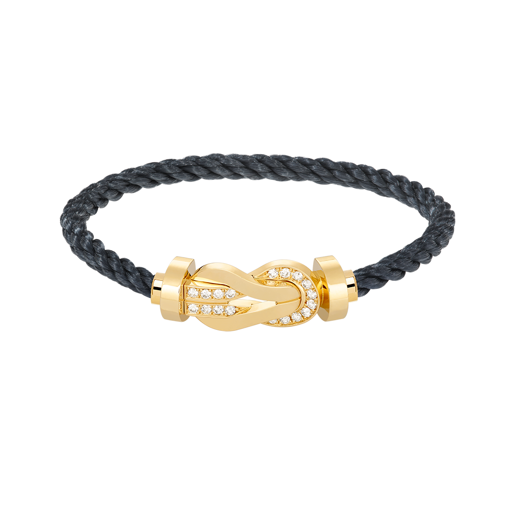 [MIRA]CHANCE LARGE 8 FIGURE BUCKLE HALF DIAMOND BRACELET GOLD