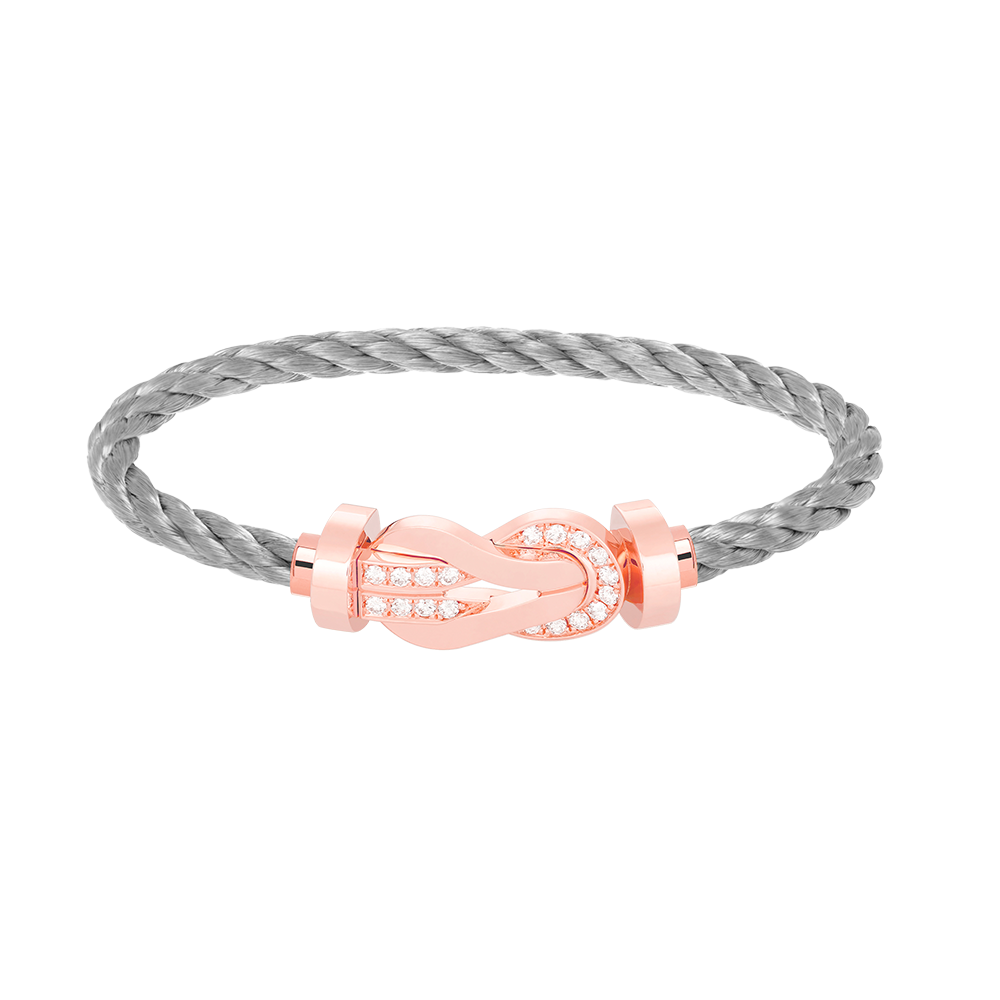 [MIRA]CHANCE LARGE 8 FIGURE BUCKLE HALF DIAMOND BRACELET ROSE GOLD