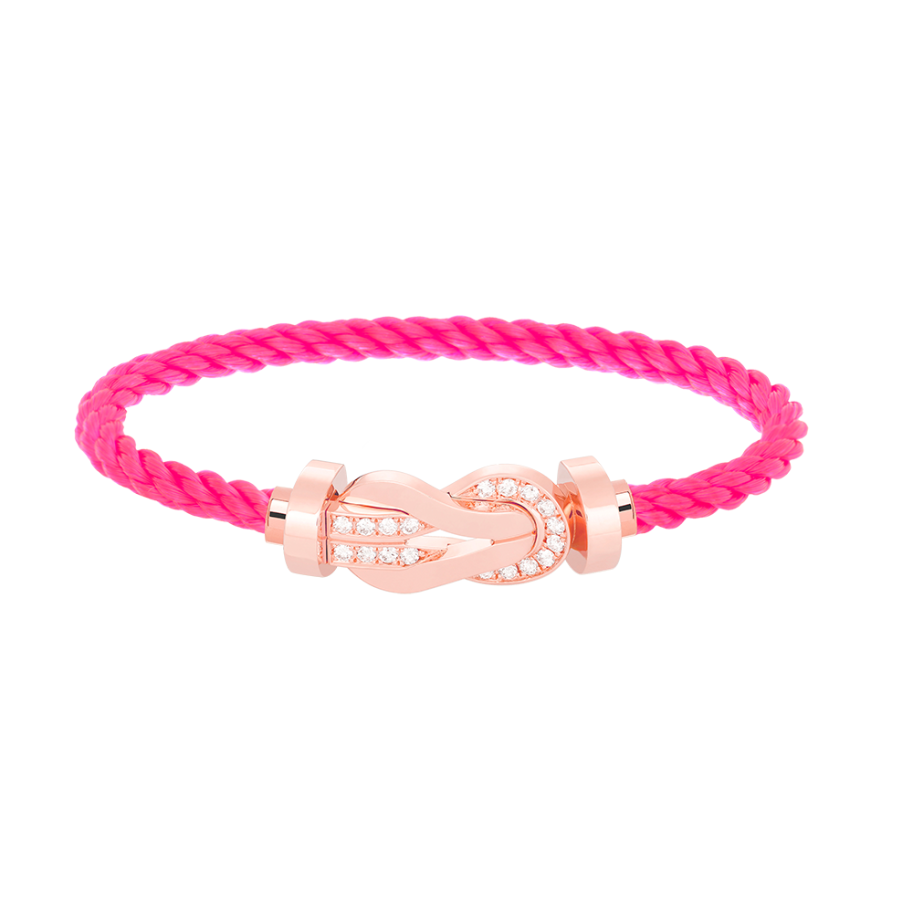 [MIRA]CHANCE LARGE 8 FIGURE BUCKLE HALF DIAMOND BRACELET ROSE GOLD