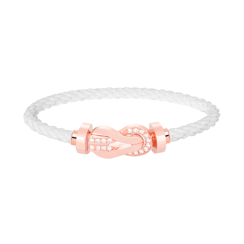 [MIRA]CHANCE LARGE 8 FIGURE BUCKLE HALF DIAMOND BRACELET ROSE GOLD