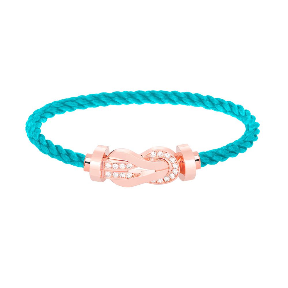 [MIRA]CHANCE LARGE 8 FIGURE BUCKLE HALF DIAMOND BRACELET ROSE GOLD