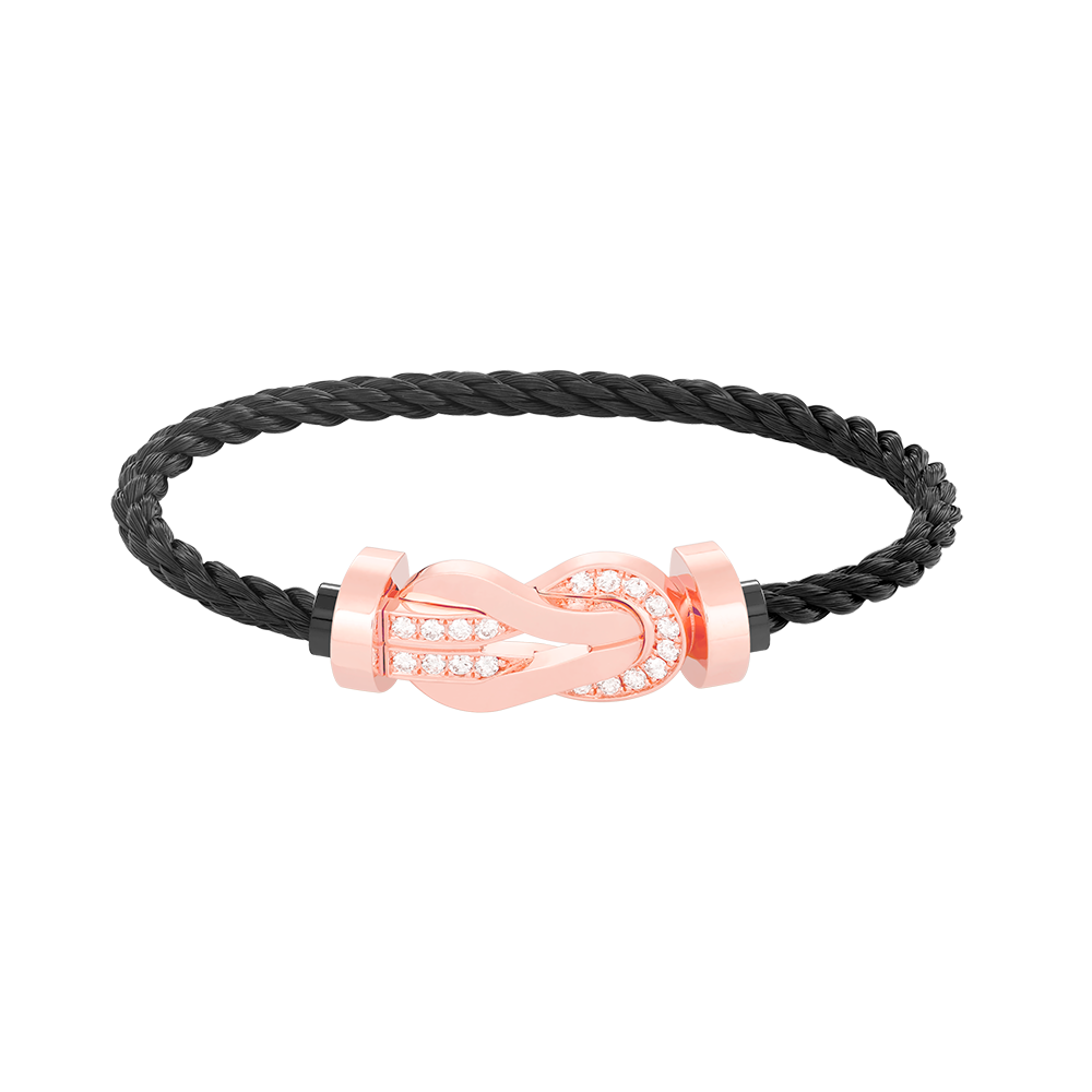 [MIRA]CHANCE LARGE 8 FIGURE BUCKLE HALF DIAMOND BRACELET ROSE GOLD