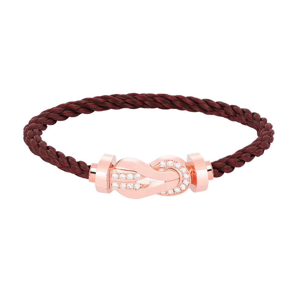 [MIRA]CHANCE LARGE 8 FIGURE BUCKLE HALF DIAMOND BRACELET ROSE GOLD
