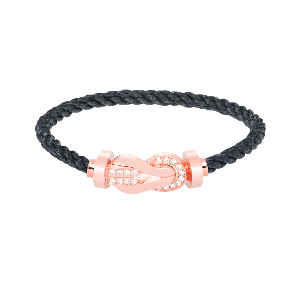 [MIRA]CHANCE LARGE 8 FIGURE BUCKLE HALF DIAMOND BRACELET ROSE GOLD