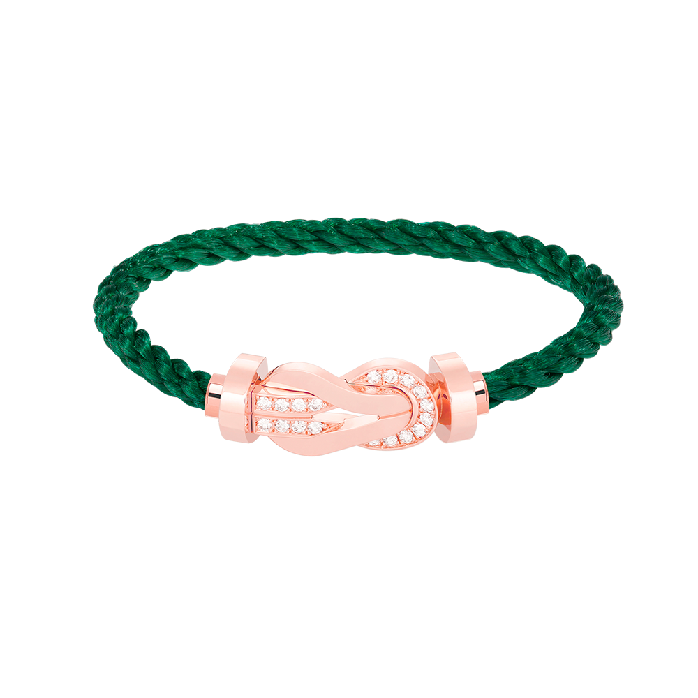 [MIRA]CHANCE LARGE 8 FIGURE BUCKLE HALF DIAMOND BRACELET ROSE GOLD