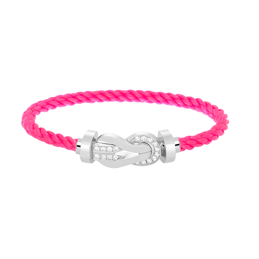 [MIRA]CHANCE LARGE 8 FIGURE BUCKLE HALF DIAMOND BRACELET SILVER