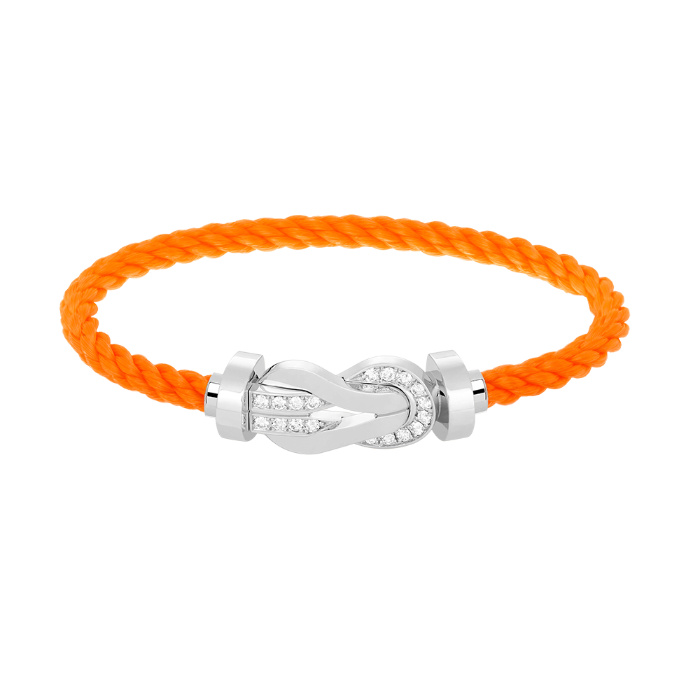 [MIRA]CHANCE LARGE 8 FIGURE BUCKLE HALF DIAMOND BRACELET SILVER