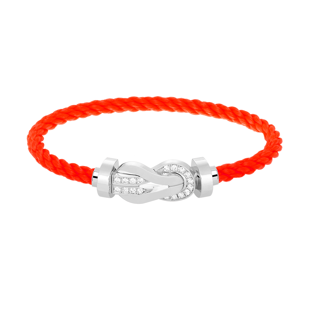 [MIRA]CHANCE LARGE 8 FIGURE BUCKLE HALF DIAMOND BRACELET SILVER