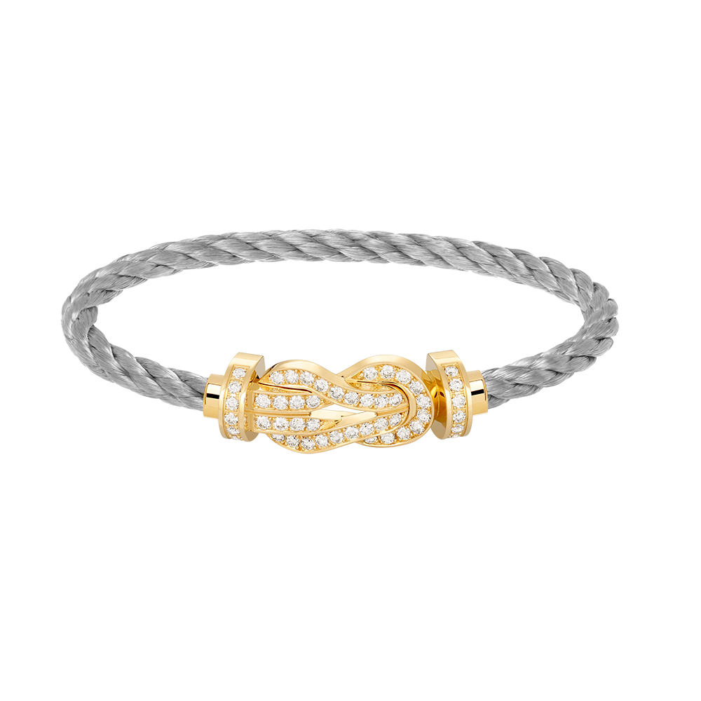 [MIRA]CHANCE LARGE 8 FIGURE BUCKLE FULLDIAMOND BRACELET GOLD