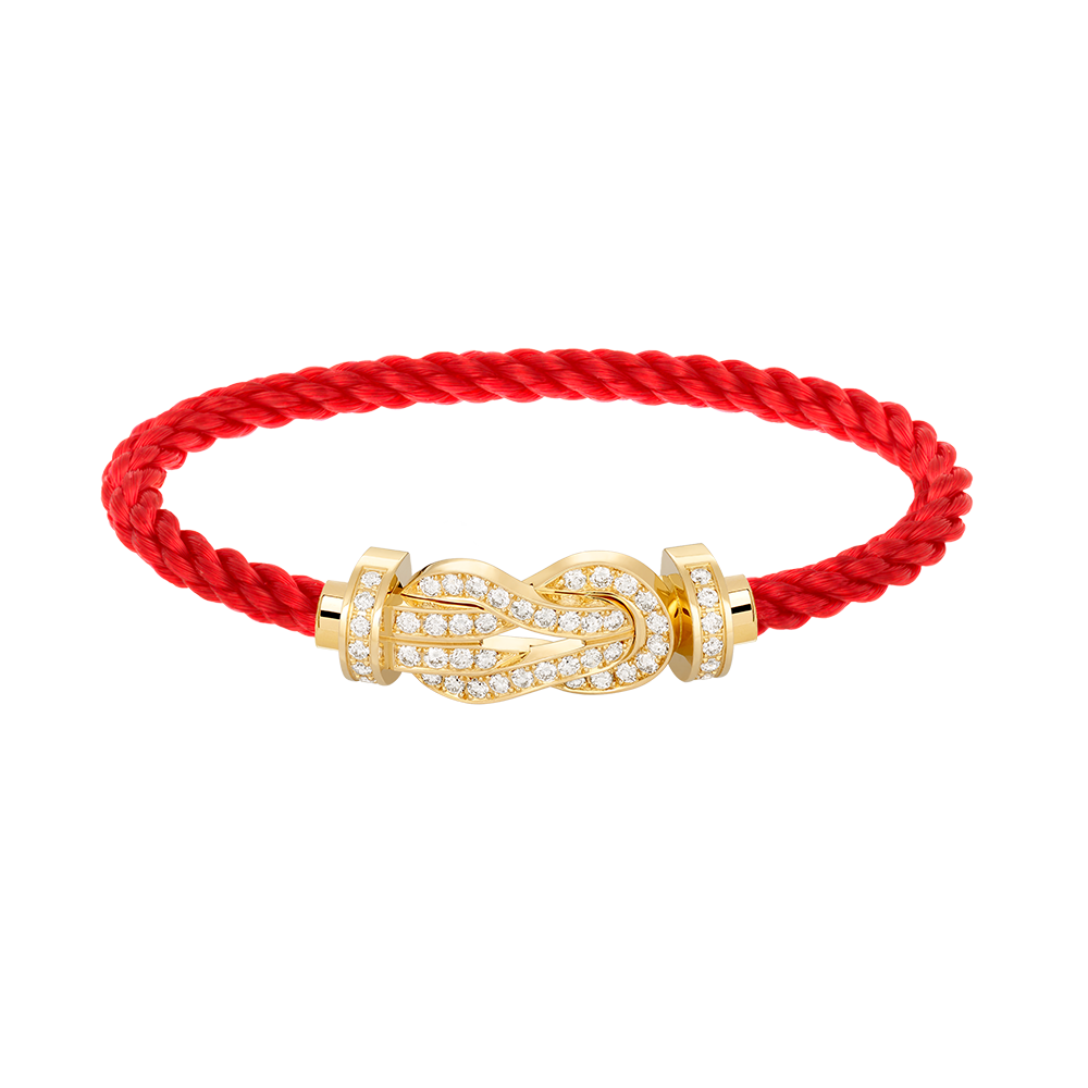 [MIRA]CHANCE LARGE 8 FIGURE BUCKLE FULLDIAMOND BRACELET GOLD