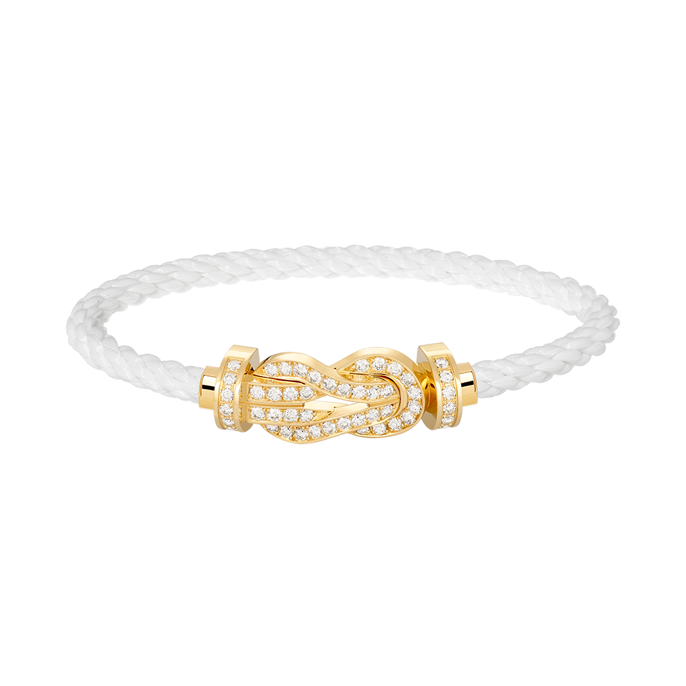 [MIRA]CHANCE LARGE 8 FIGURE BUCKLE FULLDIAMOND BRACELET GOLD
