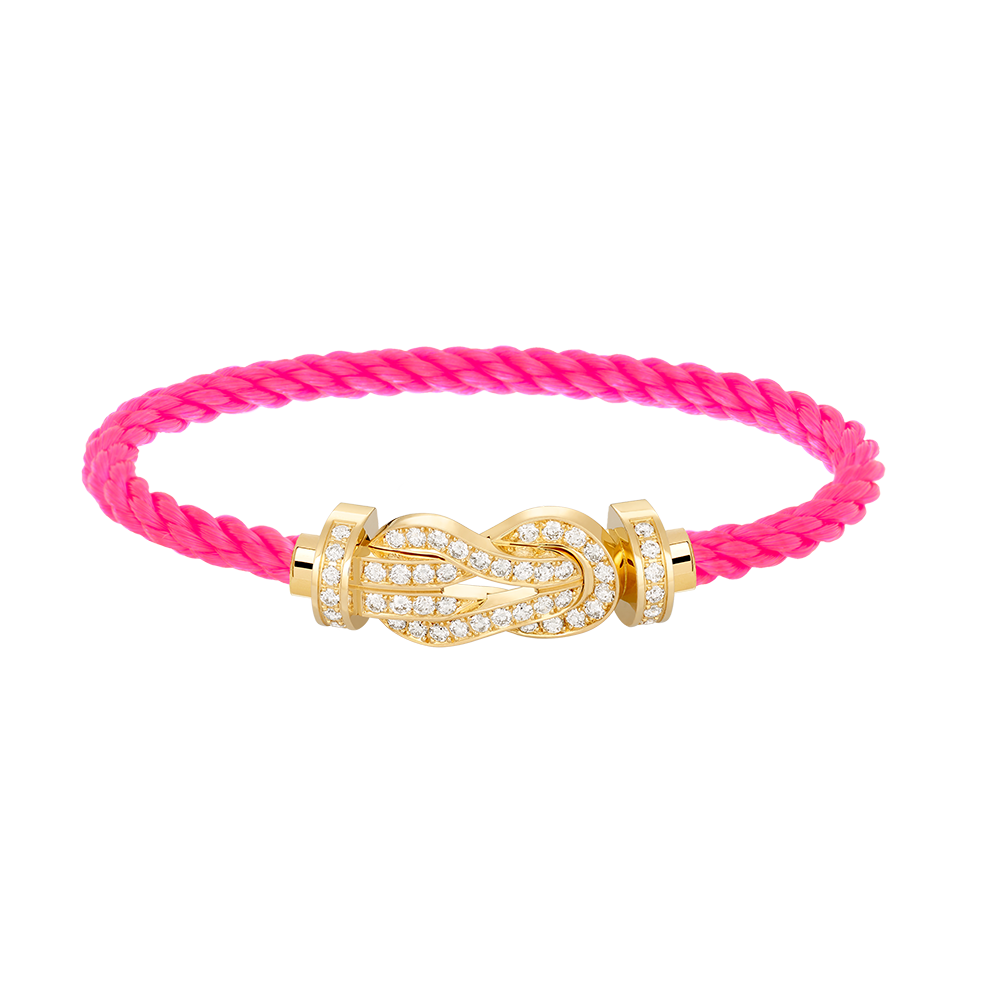 [MIRA]CHANCE LARGE 8 FIGURE BUCKLE FULLDIAMOND BRACELET GOLD