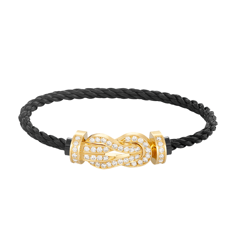 [MIRA]CHANCE LARGE 8 FIGURE BUCKLE FULLDIAMOND BRACELET GOLD