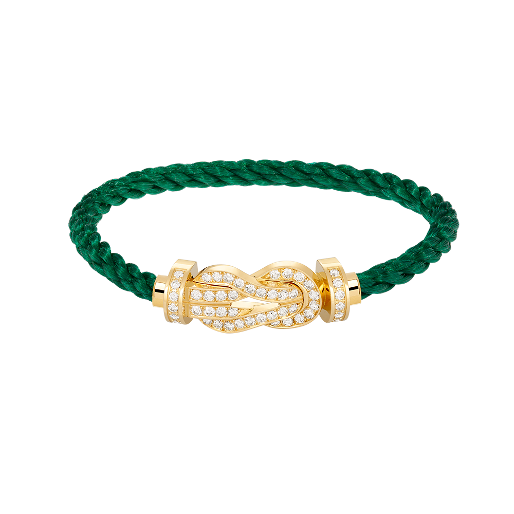 [MIRA]CHANCE LARGE 8 FIGURE BUCKLE FULLDIAMOND BRACELET GOLD