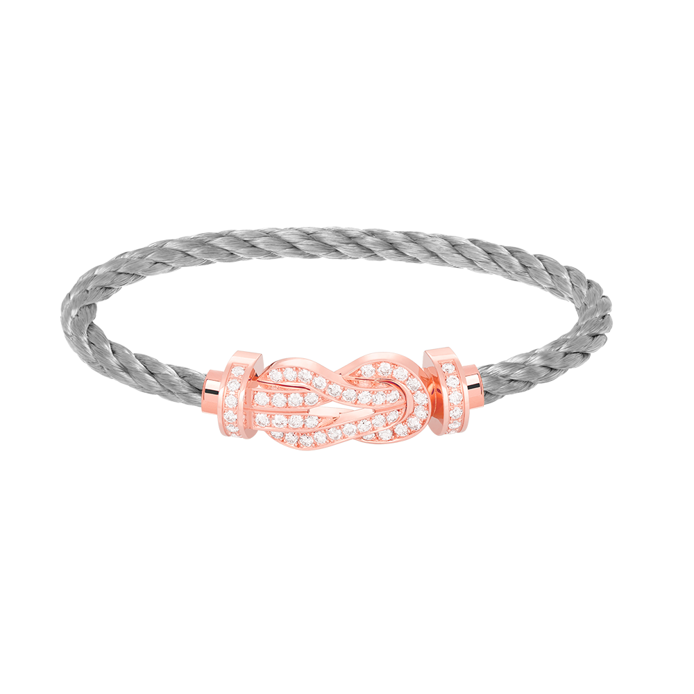 [MIRA]CHANCE LARGE 8 FIGURE BUCKLE FULL DIAMOND BRACELET ROSE GOLD