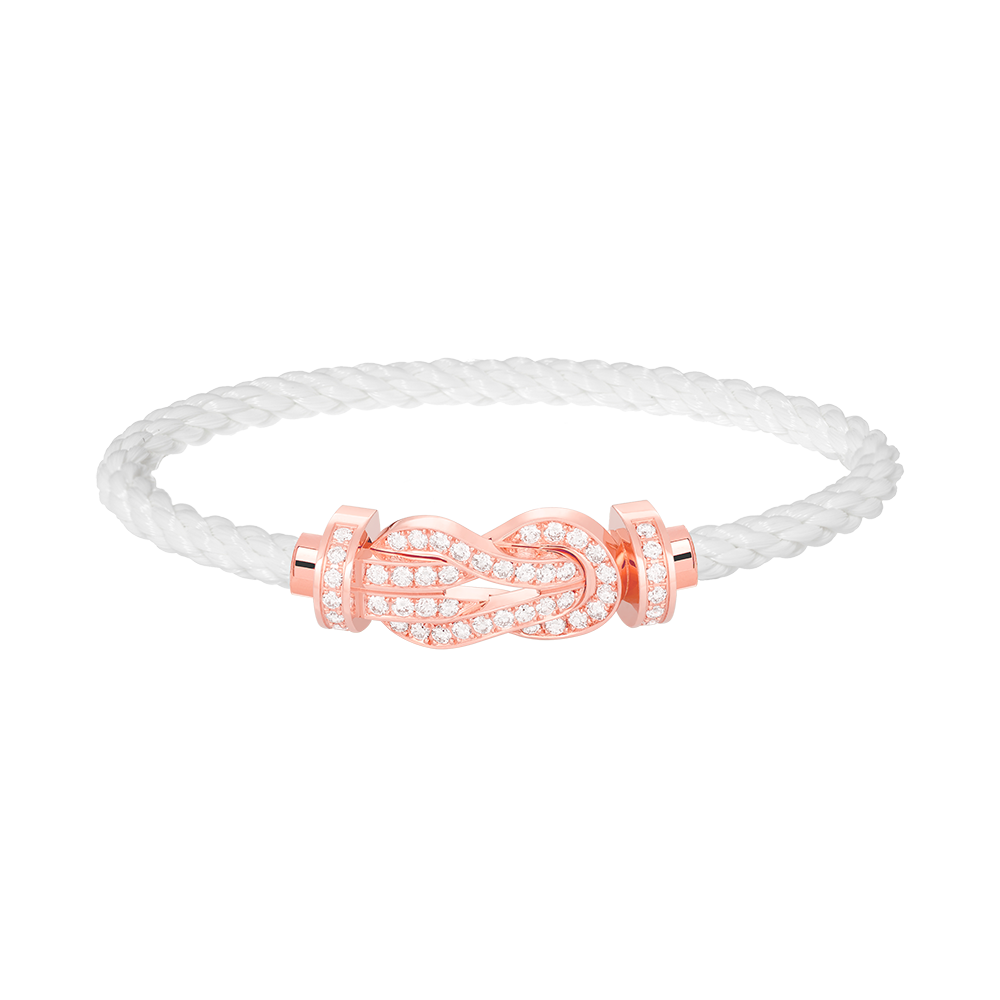 [MIRA]CHANCE LARGE 8 FIGURE BUCKLE FULL DIAMOND BRACELET ROSE GOLD