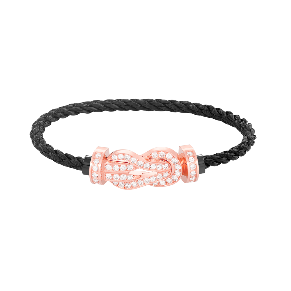 [MIRA]CHANCE LARGE 8 FIGURE BUCKLE FULL DIAMOND BRACELET ROSE GOLD