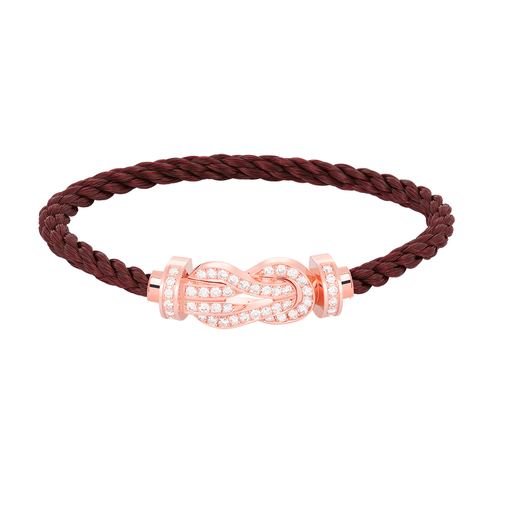 [MIRA]CHANCE LARGE 8 FIGURE BUCKLE FULL DIAMOND BRACELET ROSE GOLD