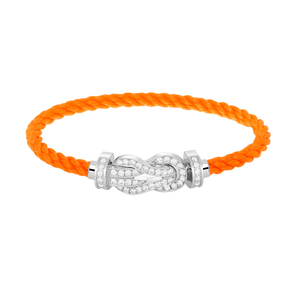 [MIRA]CHANCE LARGE 8 FIGURE BUCKLE FULL DIAMOND BRACELET SILVER