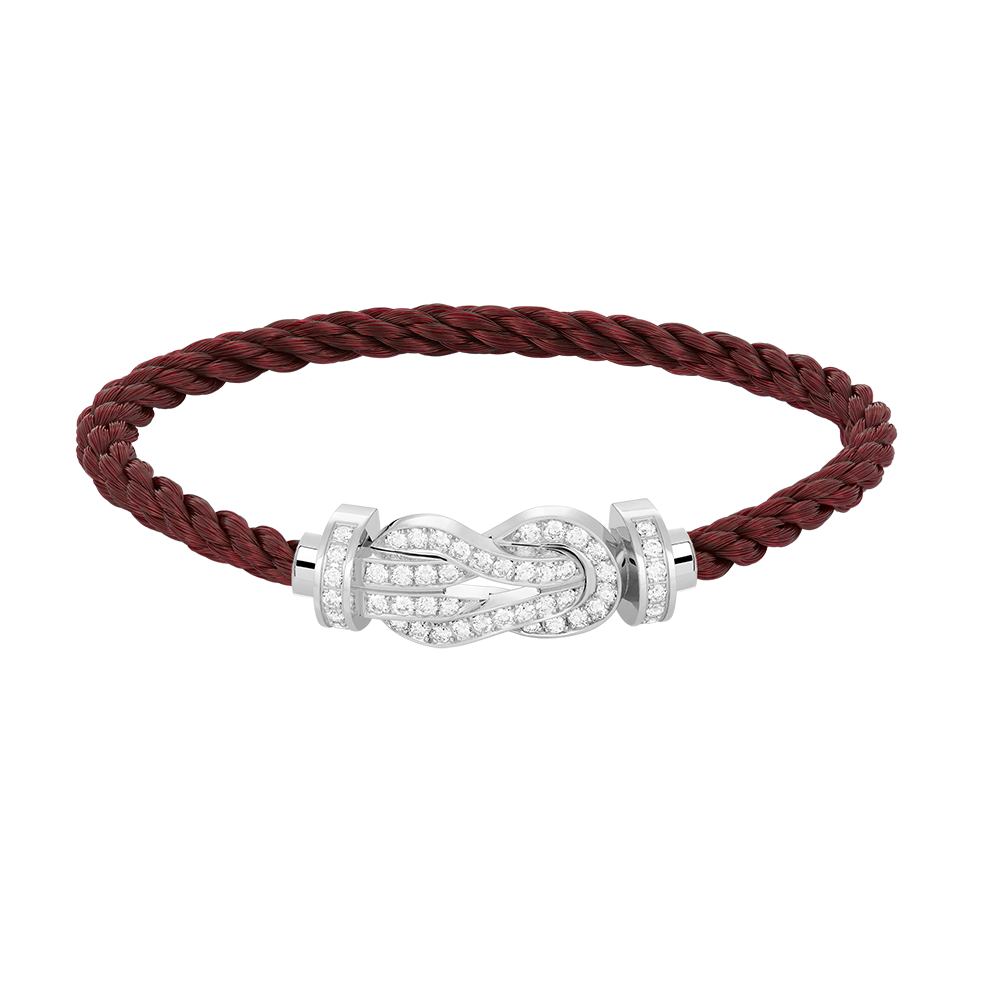 [MIRA]CHANCE LARGE 8 FIGURE BUCKLE FULL DIAMOND BRACELET SILVER