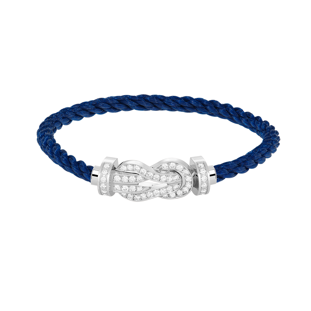 [MIRA]CHANCE LARGE 8 FIGURE BUCKLE FULL DIAMOND BRACELET SILVER