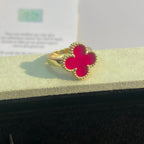 [MIRA] NEW CLOVER PINK ENAMEL RINGS