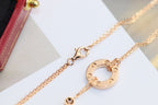 [MIRA]LOVE NECKLACE ADJUSTABLE ROSE GOLD 2 DIAMOND