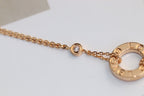 [MIRA]LOVE NECKLACE ADJUSTABLE ROSE GOLD 2 DIAMOND