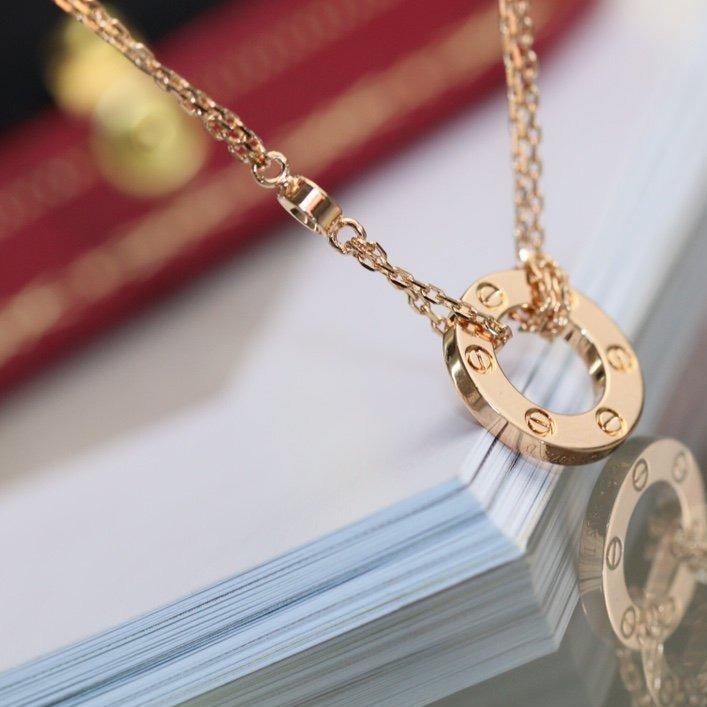 [MIRA]LOVE NECKLACE ADJUSTABLE ROSE GOLD 2 DIAMOND
