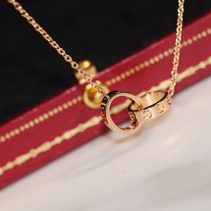[MIRA]LOVE NECKLACE PINK GOLD AND SILVER