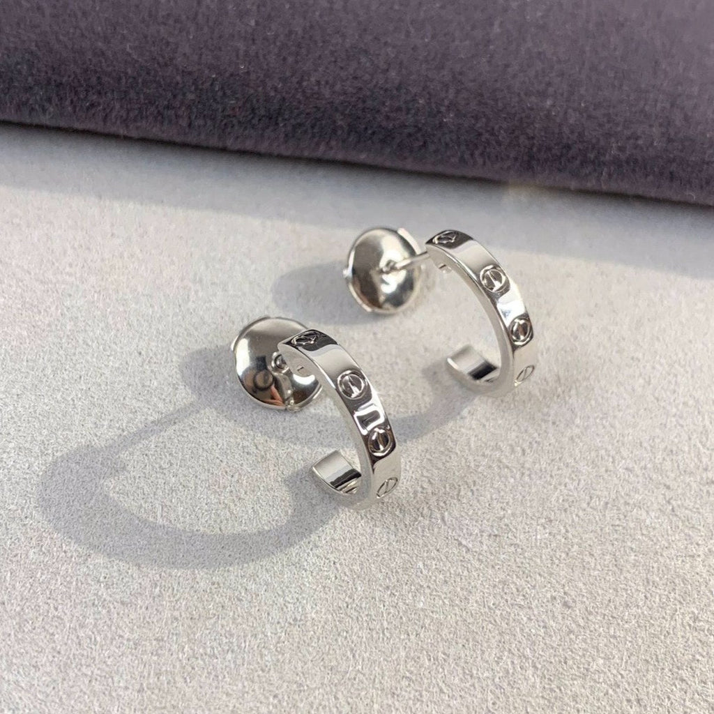 [MIRA]LOVE EARRINGS 2.65MM SILVER