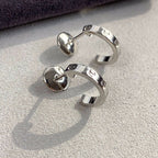 [MIRA]LOVE EARRINGS 2.65MM SILVER