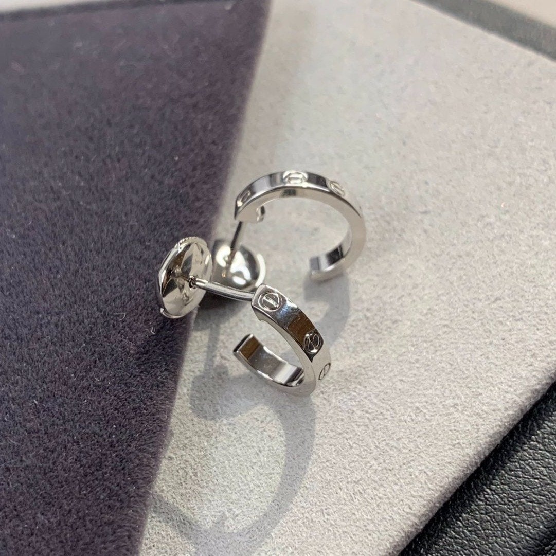 [MIRA]LOVE EARRINGS 2.65MM SILVER