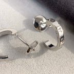 [MIRA]LOVE EARRINGS 2.65MM SILVER