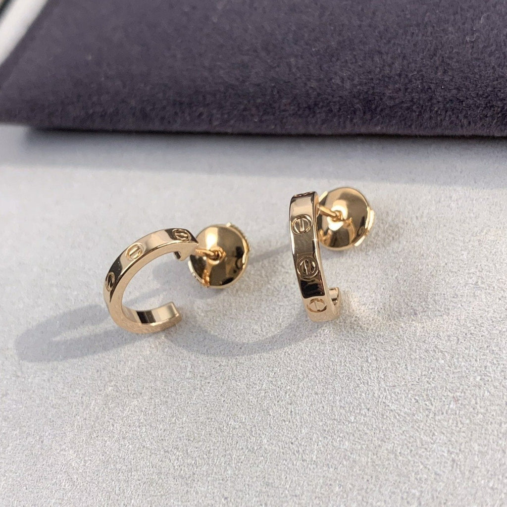 [MIRA]LOVE EARRINGS 2.65MM PINK GOLD