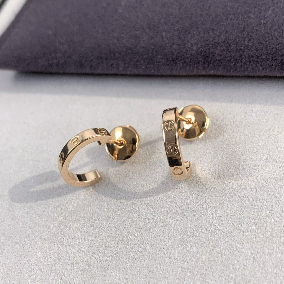 [MIRA]LOVE EARRINGS 2.65MM PINK GOLD