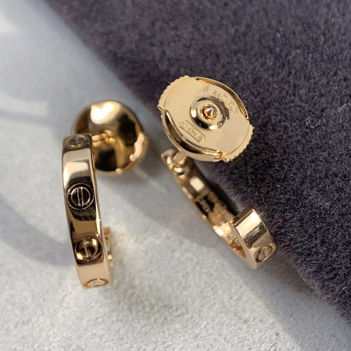 [MIRA]LOVE EARRINGS 2.65MM PINK GOLD