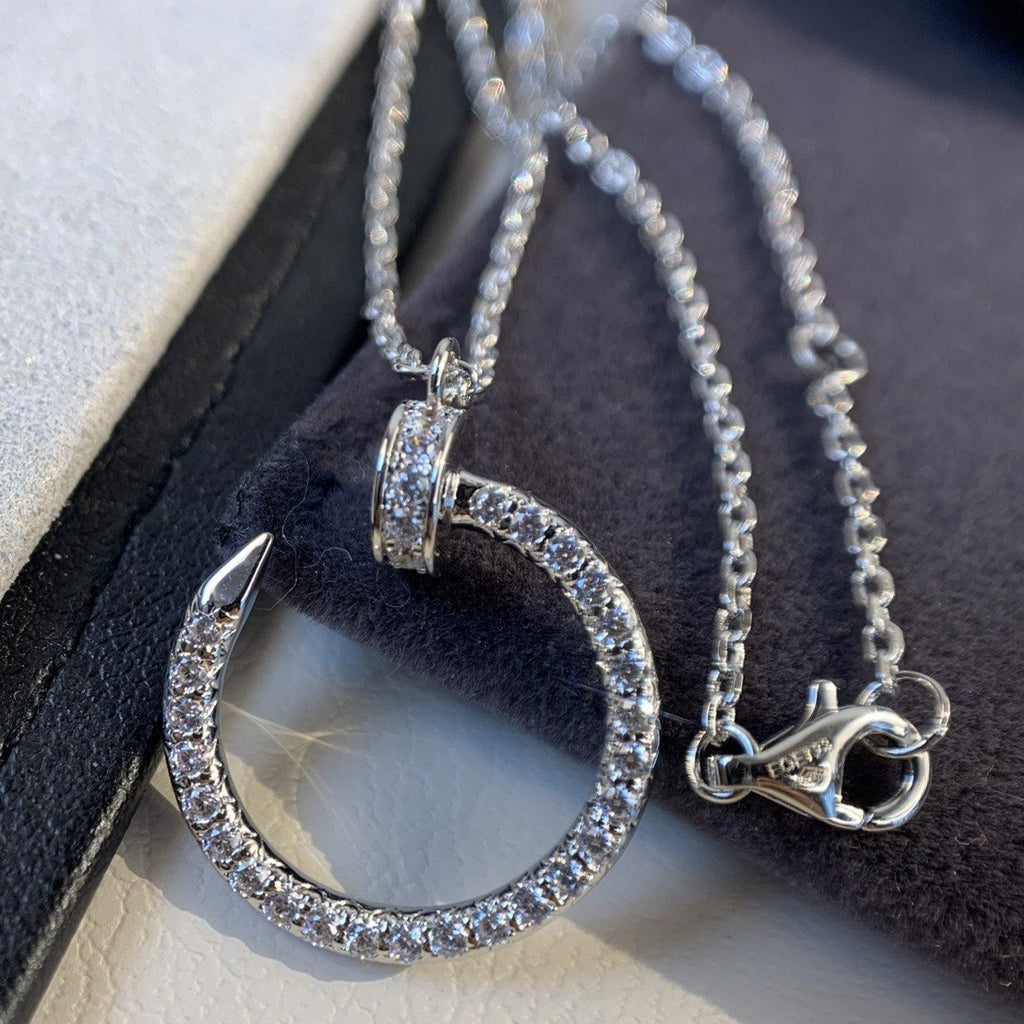 [MIRA]JUSTE NECKLACE SILVER DIAMONDS
