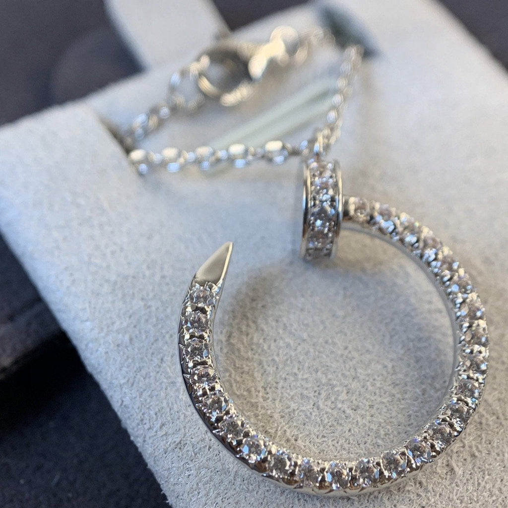 [MIRA]JUSTE NECKLACE SILVER DIAMONDS