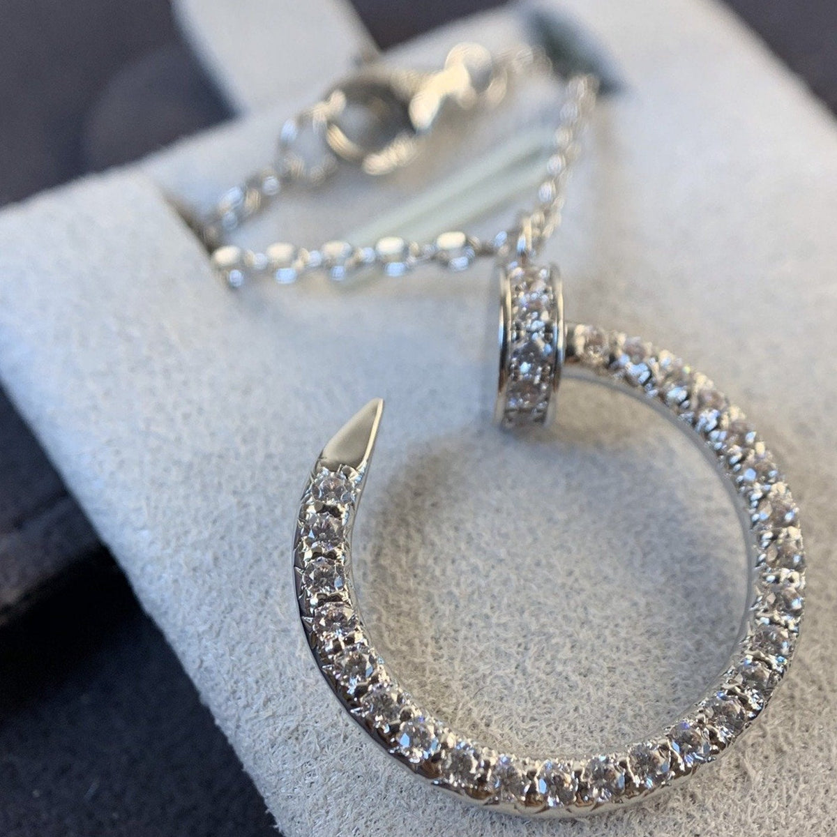 [MIRA]JUSTE NECKLACE SILVER DIAMONDS