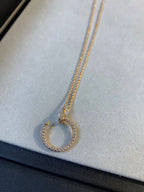 [MIRA]JUSTE NECKLACE PINK GOLD DIAMONDS