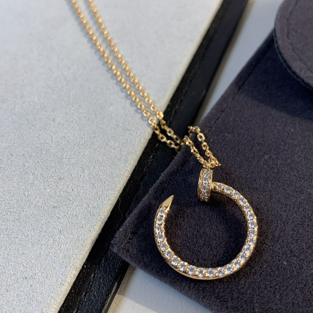 [MIRA]JUSTE NECKLACE PINK GOLD DIAMONDS