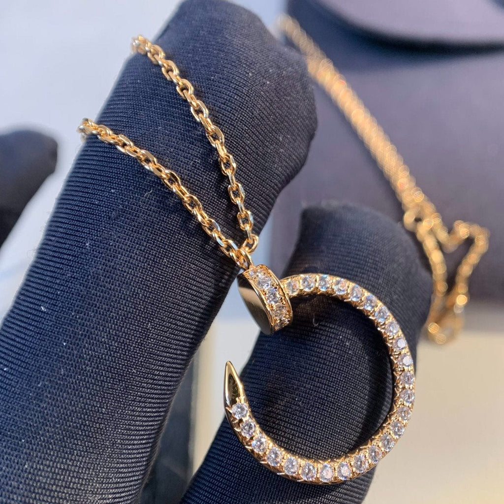 [MIRA]JUSTE NECKLACE PINK GOLD DIAMONDS