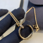 [MIRA]JUSTE NECKLACE PINK GOLD DIAMONDS