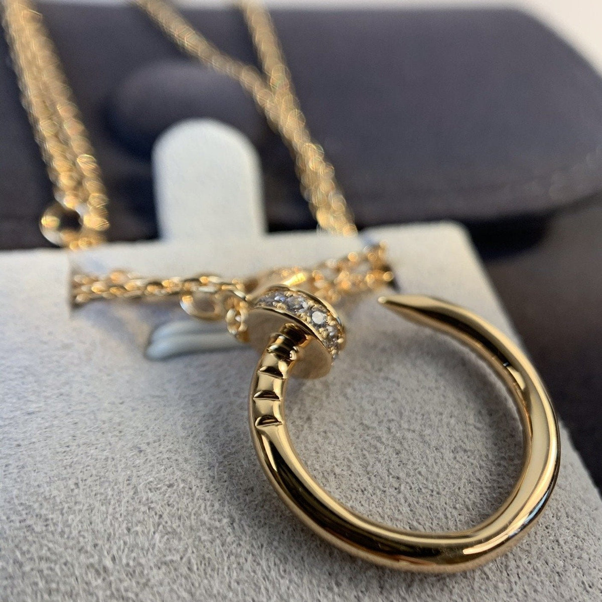 [MIRA]JUSTE NECKLACE PINK GOLD DIAMONDS
