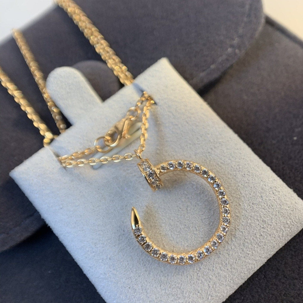 [MIRA]JUSTE NECKLACE PINK GOLD DIAMONDS